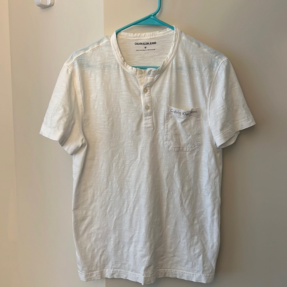 Calvin Klein Cotton Button T-shirt